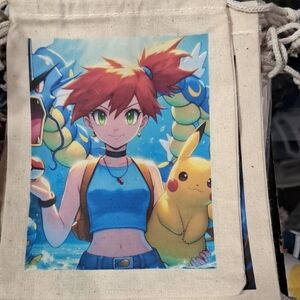 Anime Character Canvas Drawstring Bag